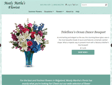 Tablet Screenshot of mostlymarthasflorist.com